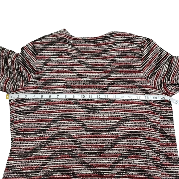 Zink London Retro 100% Woolen Jacket Large Textured Bell Sleeve Open Front Red - Picture 10 of 15